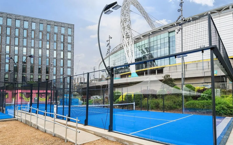 Panoramic padel court showing full construction scope and key cost components for investment planning