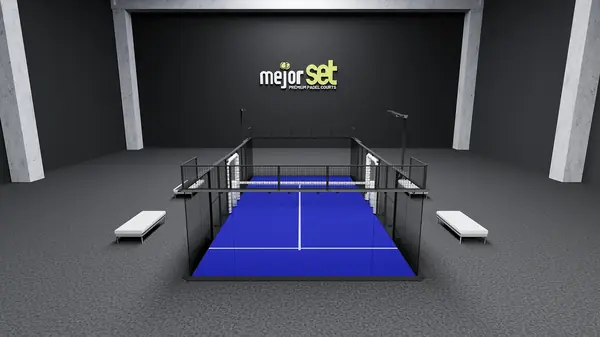 Kids Padelplatz mit kindgerechten Abmessungen und voller Ausstattung